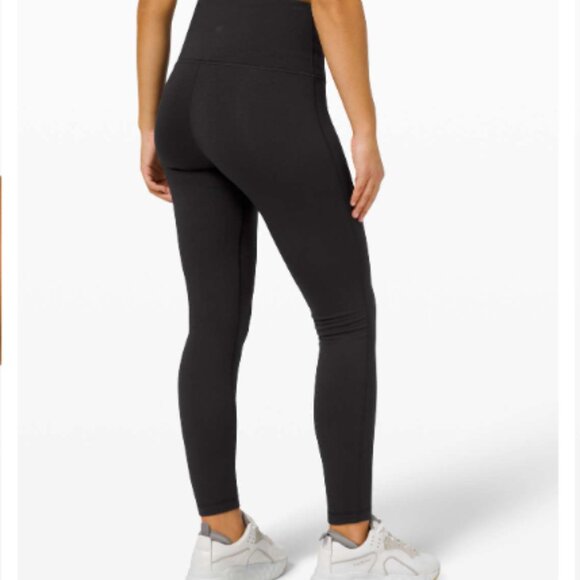 Lululemon Wonder Lounge Fleece Lined Tight Black Size 12 - Picture 2 of 8